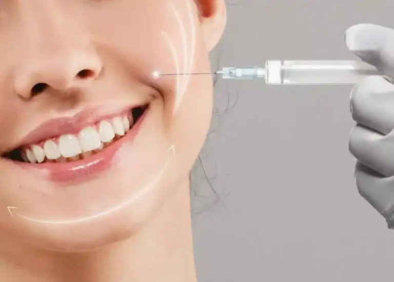 Cosmetic smile line fillers treatment for reducing wrinkles